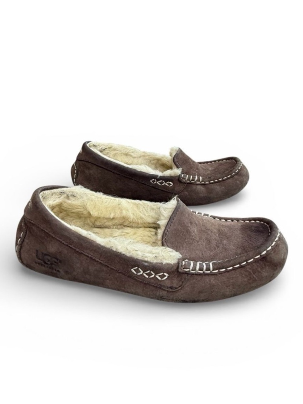 UGG Ansley Women's Moccasin Slippers Shoes Water Resistant UGGpure Wool Lined 6